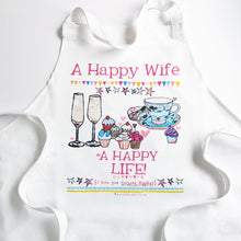 Load image into Gallery viewer, Personalised 'A Happy Wife' Apron