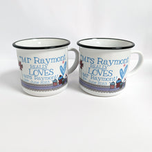 Load image into Gallery viewer, Pair Of Personalised Mr & Mrs Mugs