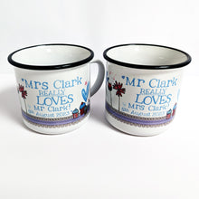 Load image into Gallery viewer, Pair Of Personalised Mr & Mrs Mugs