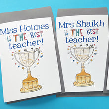 Load image into Gallery viewer, Personalised Big Teacher Card