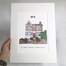 Load image into Gallery viewer, Personalised House Illustration Print