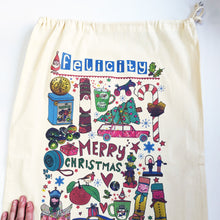 Load image into Gallery viewer, Personalised Traditional Christmas Sack