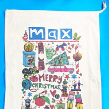 Load image into Gallery viewer, Personalised Traditional Christmas Sack
