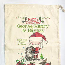 Load image into Gallery viewer, Personalised Father Christmas Sack