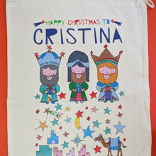 Load image into Gallery viewer, Personalised 3 Kings Christmas Sack