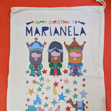 Load image into Gallery viewer, Personalised 3 Kings Christmas Sack