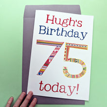 Load image into Gallery viewer, Big Birthday Card With Personalised Name And Age