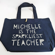 Load image into Gallery viewer, Personalised Super Sparkly Teacher Bag
