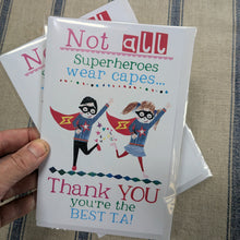 Load image into Gallery viewer, Personalised Superhero Teacher Card