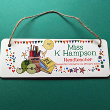 Load image into Gallery viewer, Personalised Teacher Sign