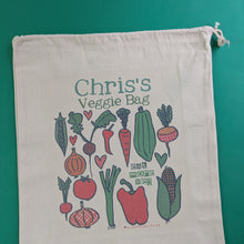 Load image into Gallery viewer, Personalised Reusable Cotton Veg Bag