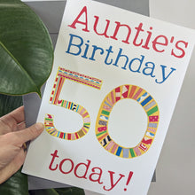 Load image into Gallery viewer, Big Birthday Card With Personalised Name And Age