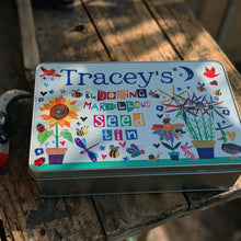 Load image into Gallery viewer, Personalised Garden Seeds Storage Tin