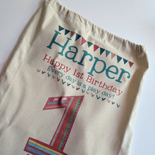 Load image into Gallery viewer, Personalised 1st Birthday Toysack