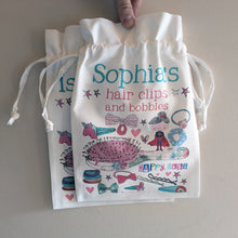 Load image into Gallery viewer, Personalised Magical Hair Clips And Bobbles Bag