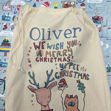 Load image into Gallery viewer, Personalised Yippee It's Christmas Santa Sack