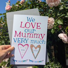 Load image into Gallery viewer, Personalised Mummy's Heart Big Card