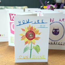 Load image into Gallery viewer, You Are My Sunshine Sunflower Greeting Card – Free Personalisation