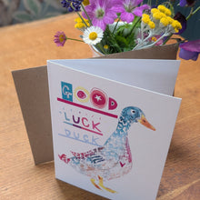Load image into Gallery viewer, Good Luck Duck Greeting Card – Free Personalisation