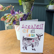 Load image into Gallery viewer, Greatest Of All Time Goat Greeting Card – Free Personalisation
