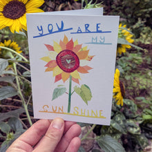 Load image into Gallery viewer, You Are My Sunshine Sunflower Greeting Card – Free Personalisation