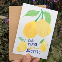Load image into Gallery viewer, Easy Peasy Lemon Squeezy Greeting Card – Free Personalisation