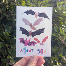 Load image into Gallery viewer, Bats About You Greeting Card – Free Personalisation
