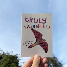Load image into Gallery viewer, Truly Talonted Kestrel Greeting Card – Free Personalisation