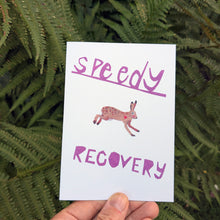 Load image into Gallery viewer, Speedy Recovery Hare Greeting Card – Free Personalisation