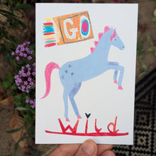 Load image into Gallery viewer, Go Wild Pony Greeting Card – Free Personalisation
