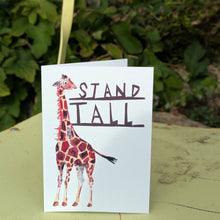 Load image into Gallery viewer, Stand Tall Giraffe Greeting Card – Free Personalisation