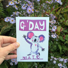 Load image into Gallery viewer, G'Day Mate Koala Greeting Card – Free Personalisation
