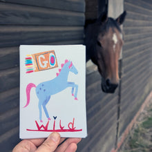 Load image into Gallery viewer, Go Wild Pony Greeting Card – Free Personalisation