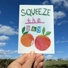 Load image into Gallery viewer, Squeeze The Day Oranges Greeting Card – Free Personalisation