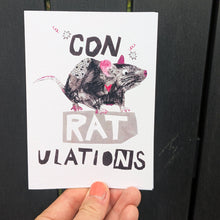 Load image into Gallery viewer, Con Rat Ulations Greeting Card – Free Personalisation
