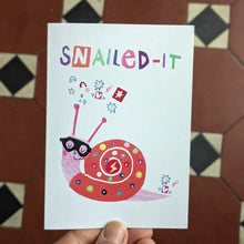 Load image into Gallery viewer, Snailed It Greeting Card – Free Personalisation