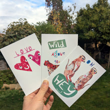 Load image into Gallery viewer, Love Hearts Greeting Card – Free Personalisation