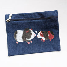 Load image into Gallery viewer, Denim Make Up Bag