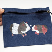 Load image into Gallery viewer, Denim Make Up Bag