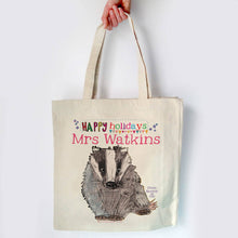 Load image into Gallery viewer, Happy Holidays Personalised Teacher Bag