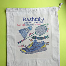 Load image into Gallery viewer, Personalised Badminton Kit Bag