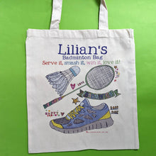 Load image into Gallery viewer, Personalised Badminton Kit Bag