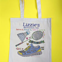 Load image into Gallery viewer, Personalised Badminton Kit Bag