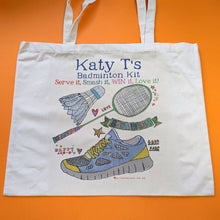 Load image into Gallery viewer, Personalised Badminton Kit Bag