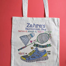 Load image into Gallery viewer, Personalised Badminton Kit Bag