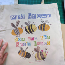 Load image into Gallery viewer, Personalised Bee's Knees Bag