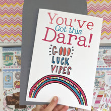 Load image into Gallery viewer, Personalised Big Good Luck Card