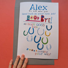 Load image into Gallery viewer, Personalised Big Good Luck Card