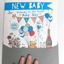Load image into Gallery viewer, Personalised Big New Baby Card