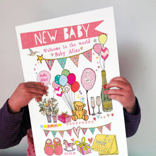 Load image into Gallery viewer, Personalised Big New Baby Card